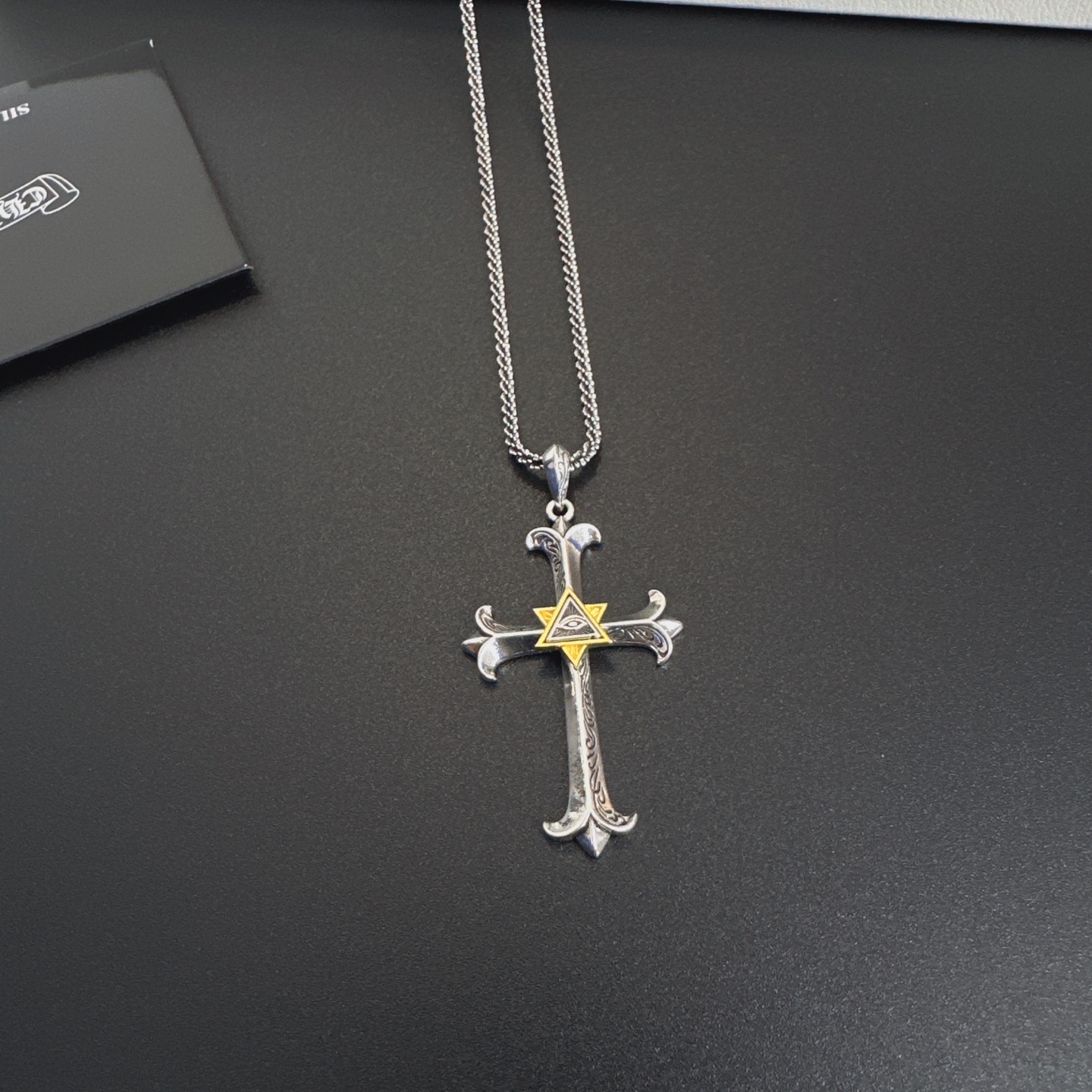 크롬하츠(CHROME HEARTS) 크로스 펜던트 체인 목걸이 악세사리