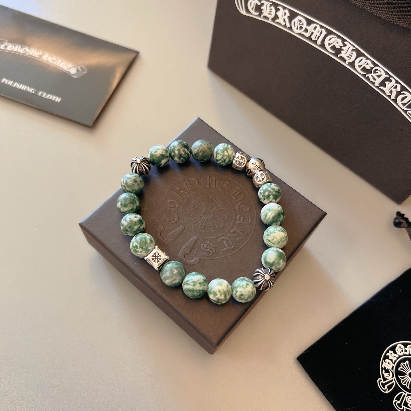 크롬하츠(CHROME HEARTS) 빈티지 크로스 비즈 팔찌 악세사리