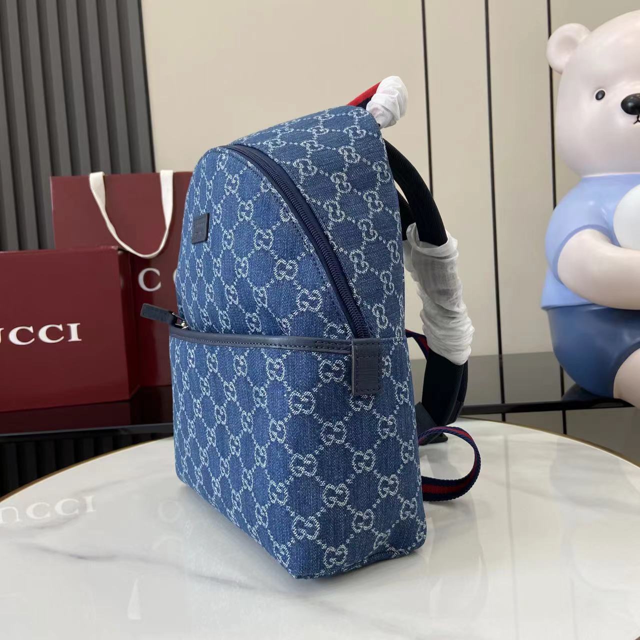 [Gucci] 구찌 키즈 GG 데님 백팩 가방
