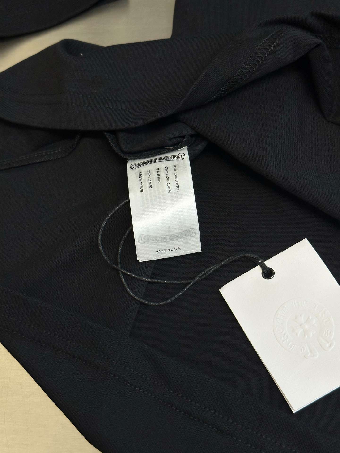 크롬하츠(CHROME HEARTS) 플로킹 크로스 긴팔 티셔츠 상의 의류