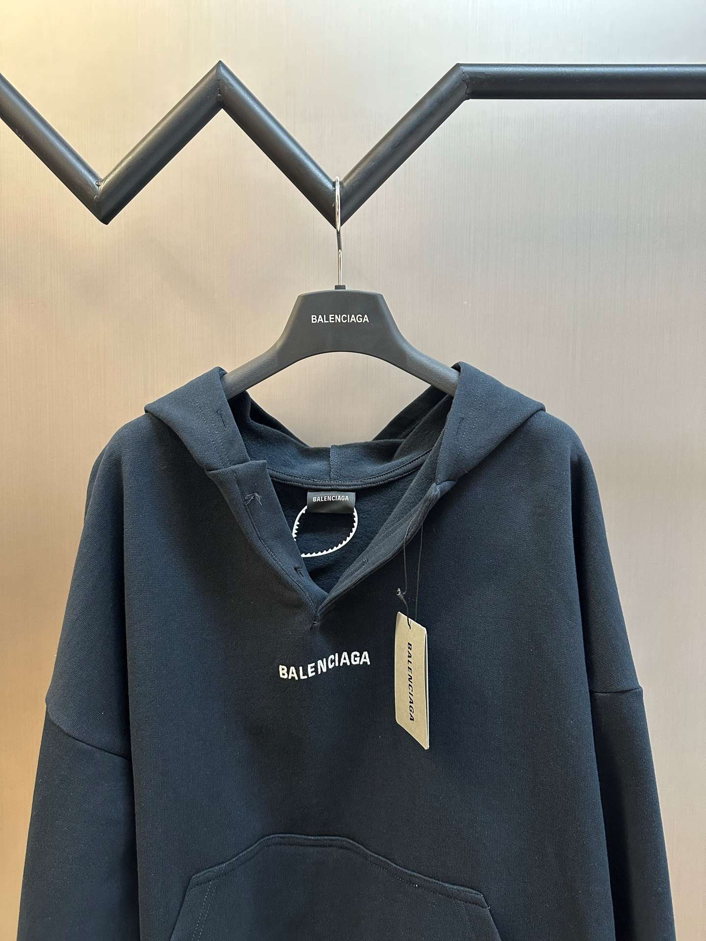 발렌시아가(BALENCIAGA) 로고 자수 오버핏 후드 상의 의류
