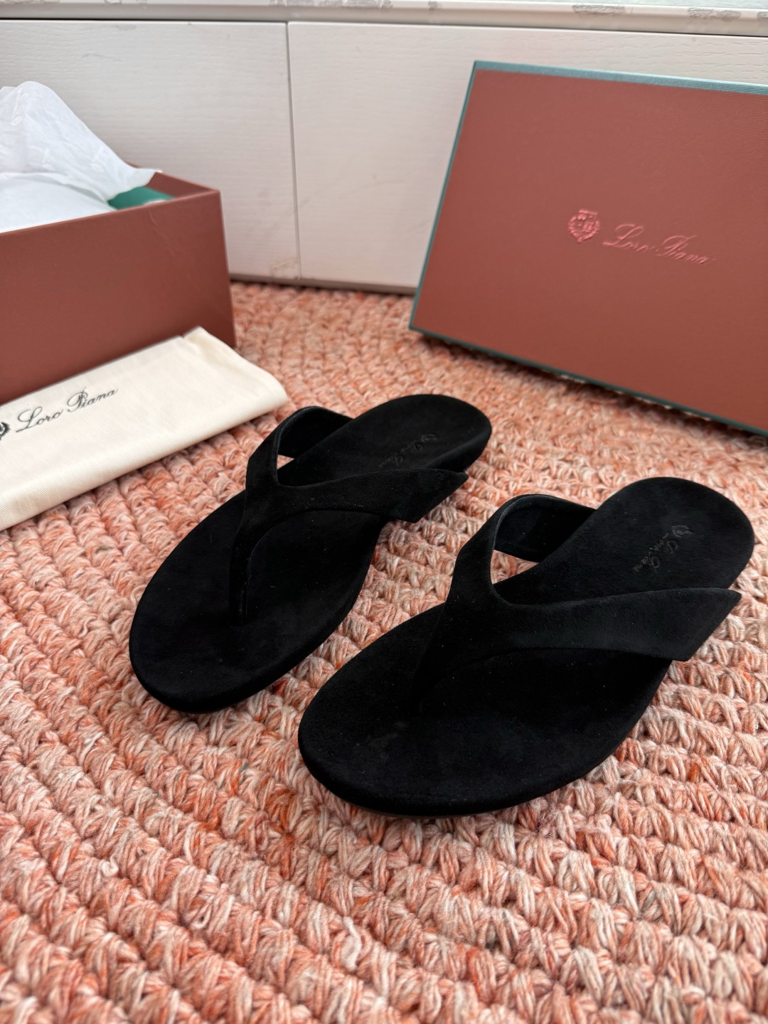 로로피아나(LORO PIANA) 잉글리시 플립플랍 쪼리 신발