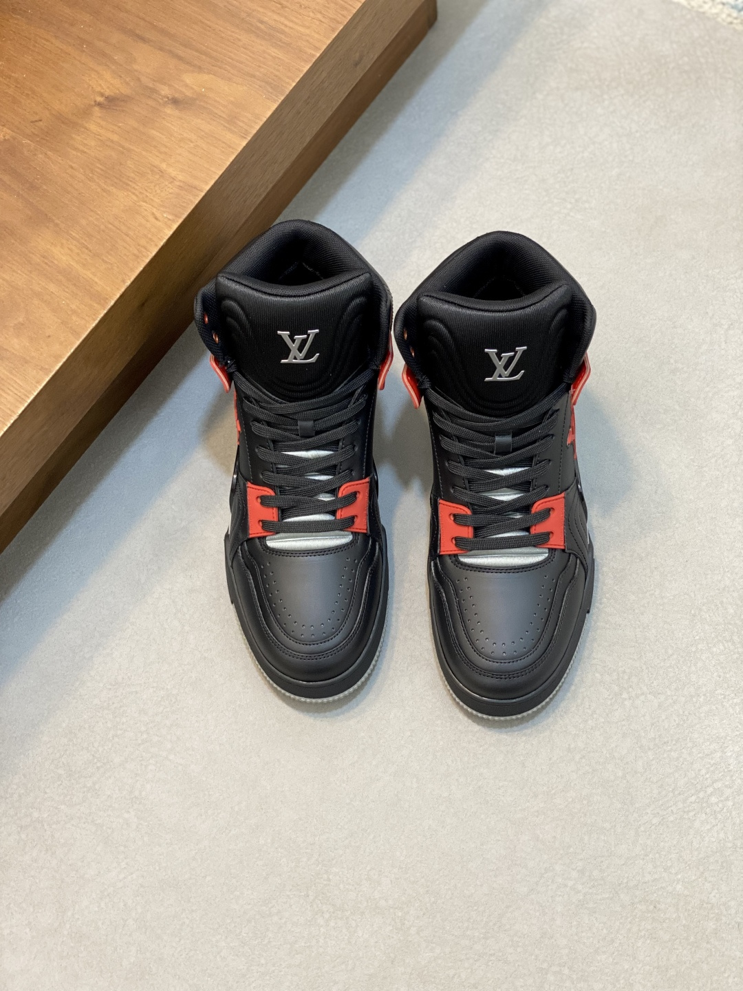 [Louis Vuitton] LV 루이비통 핸드메이드 패치워크 레더 하이탑 스니커즈 신발