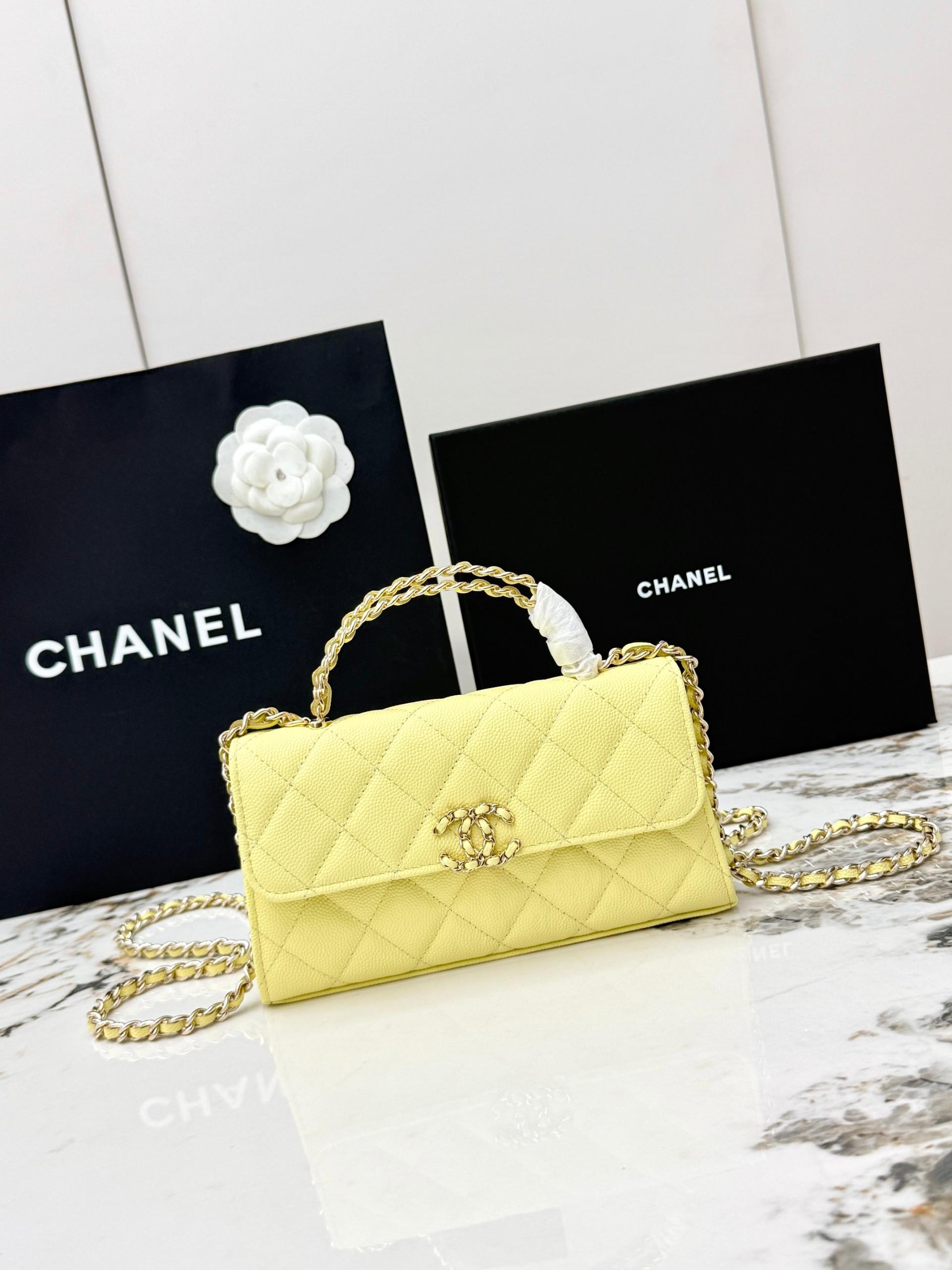 Chanel 25S 샤넬 캐비어 카우레더 Kelly 핸들백 가방