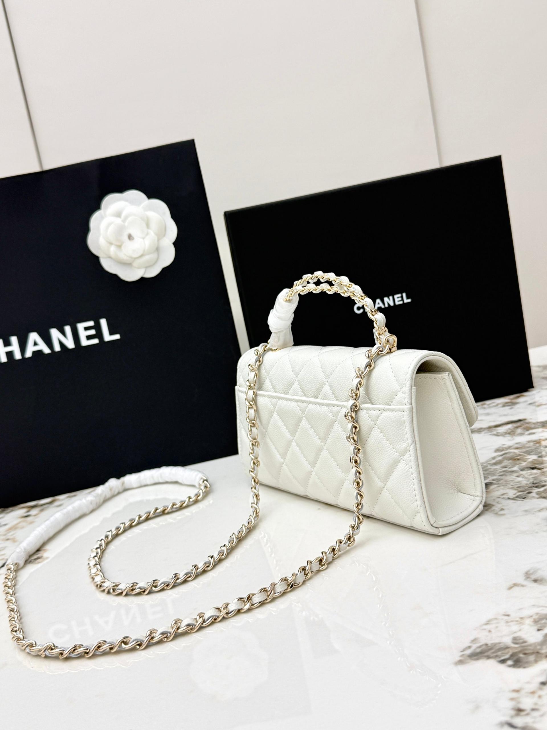 Chanel 25S 샤넬 캐비어 카우레더 Kelly 핸들백 가방