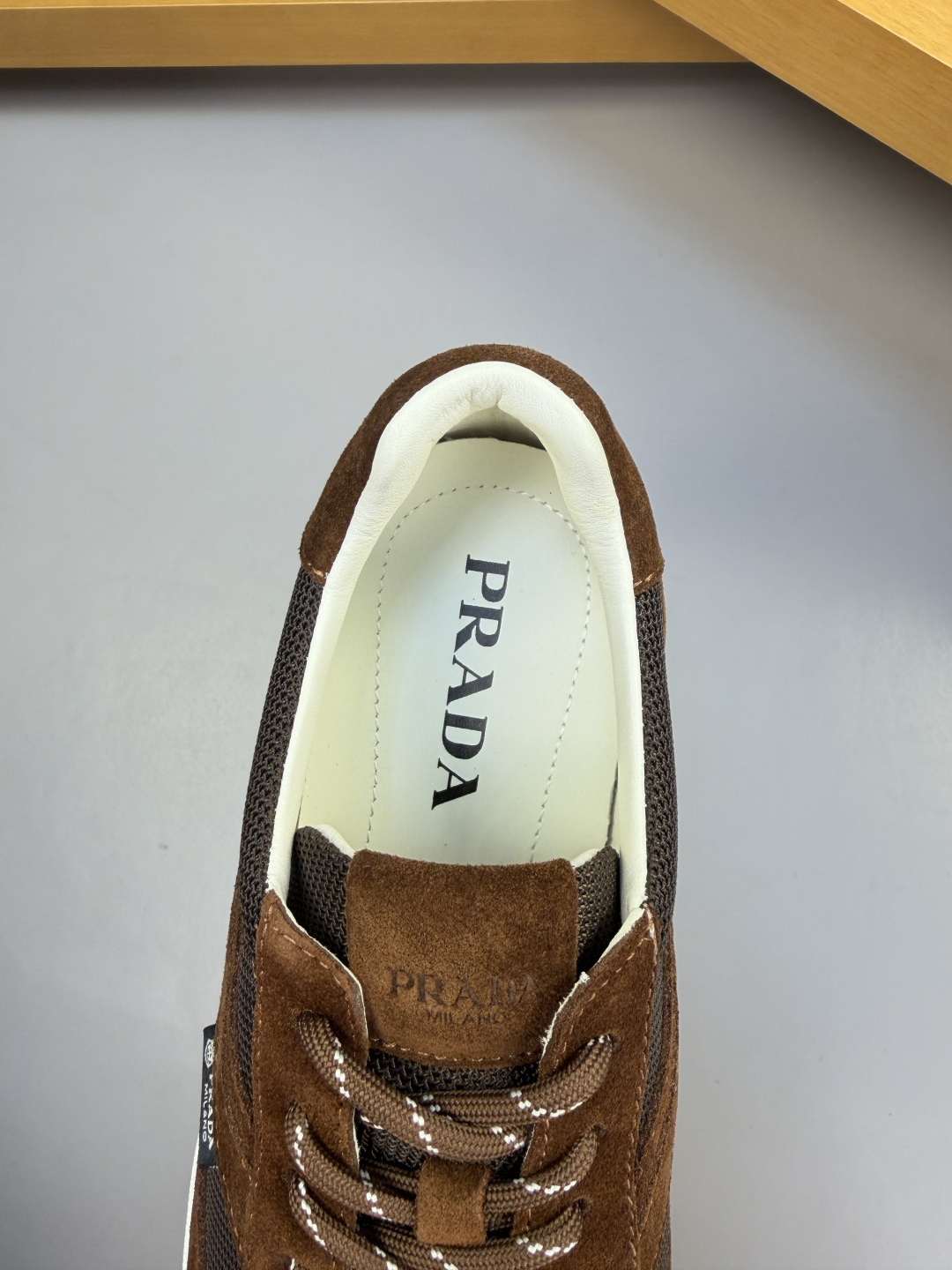 [Prada] 프라다 프리미엄 스웨이드 & 캔버스 콤비 스니커즈 신발