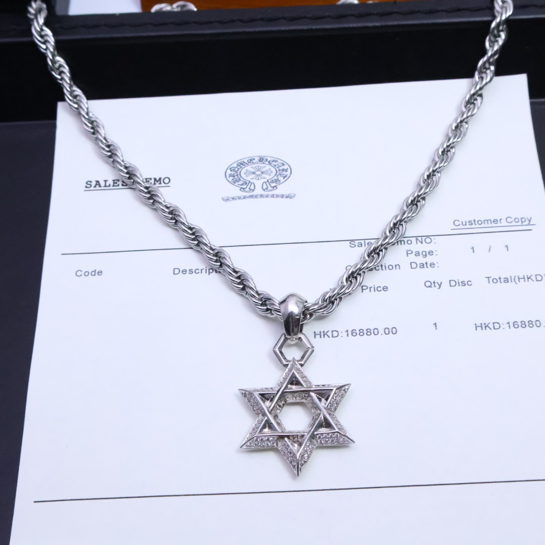 크롬하츠(CHROME HEARTS) 크로스 트위스트 체인 목걸이 악세사리