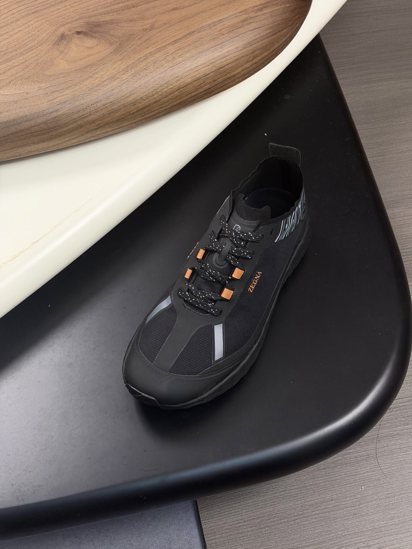Zegna 제냐 232 스웨이드 스니커즈 신발