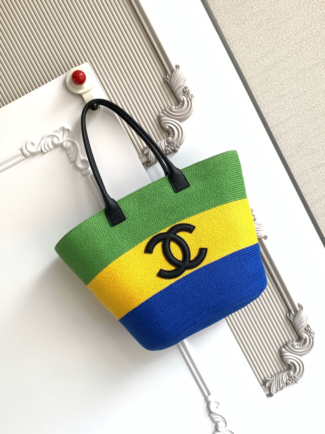 Chanel 샤넬 26C 라피아 & 스웨이드 위빙 쇼핑백 토트백 (AS6148) 가방