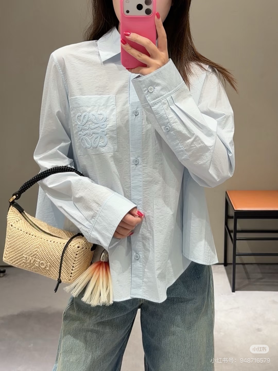 로에베(LOEWE) 로고 포켓 긴팔 셔츠 의류