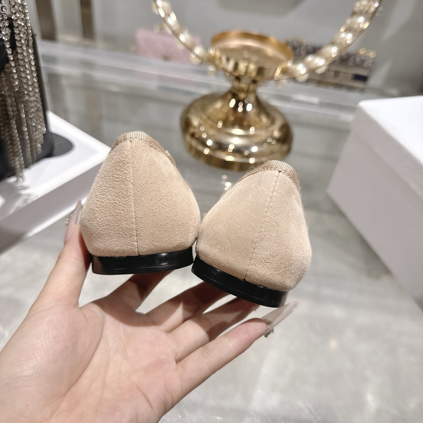 디올(DIOR) 리본 스트랩 메리제인 플랫슈즈 신발