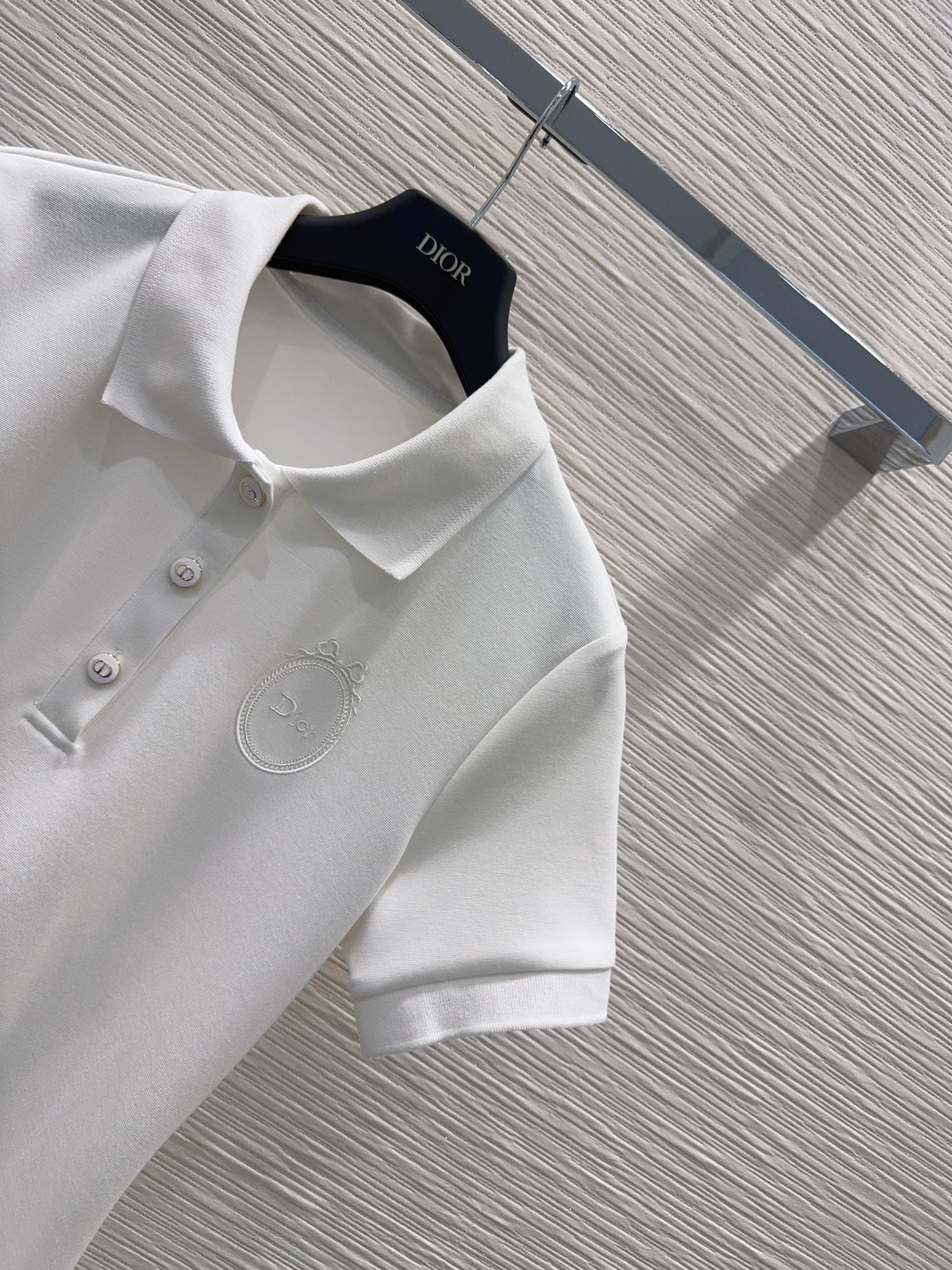 Dior CD 디올 레트로 스포츠 폴로 반팔 원피스 의류