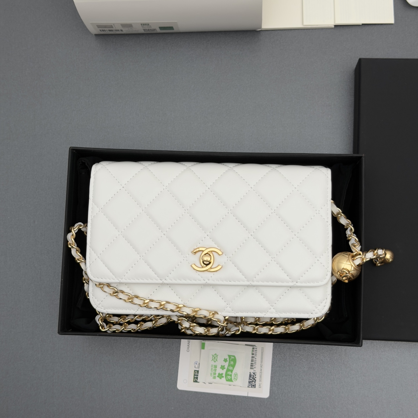 [Chanel] 샤넬 이탈리안 램스킨 클래식 체인 파우치/클러치 가방
