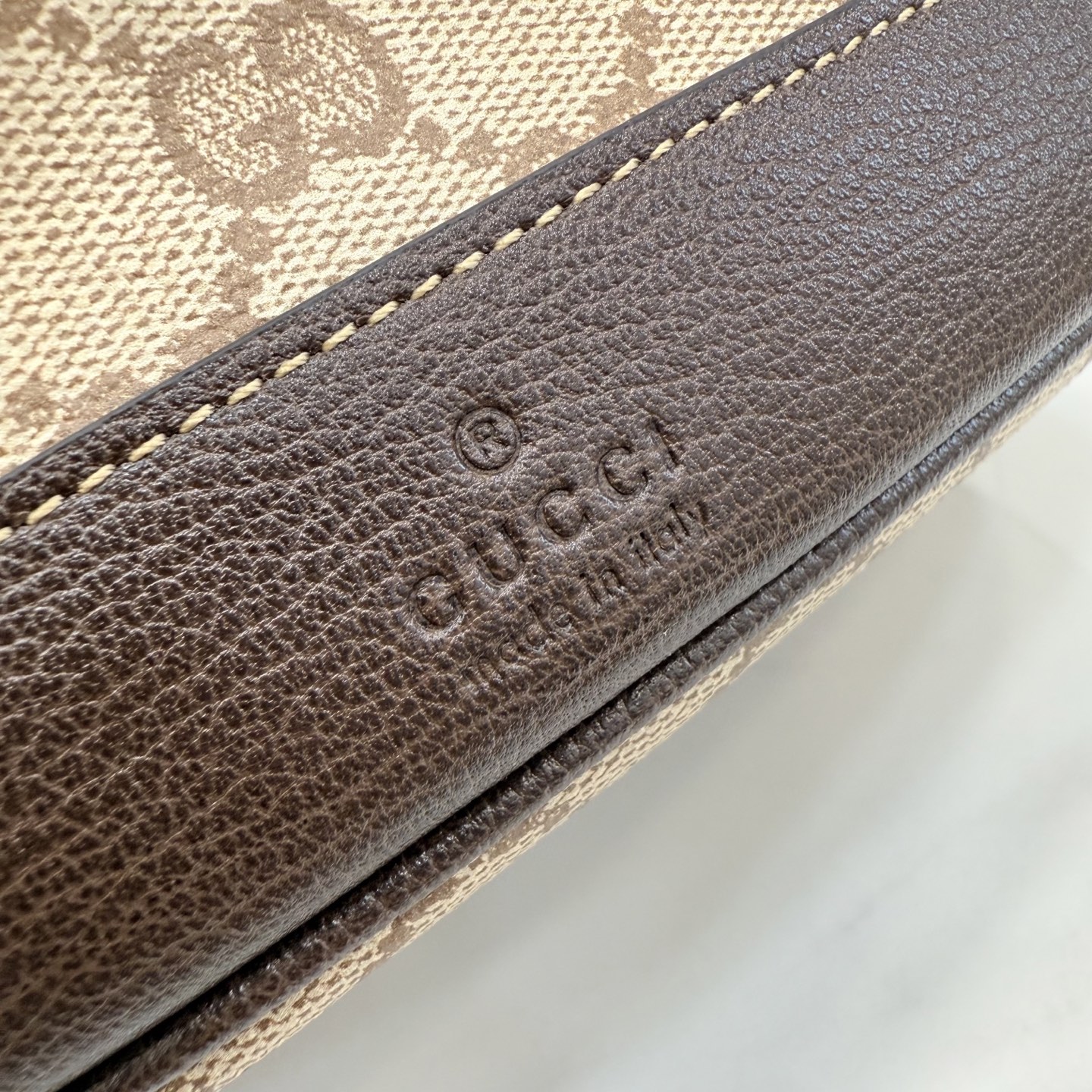 [Gucci] 구찌 Generation GG 코팅 캔버스 라지 버킷백 가방