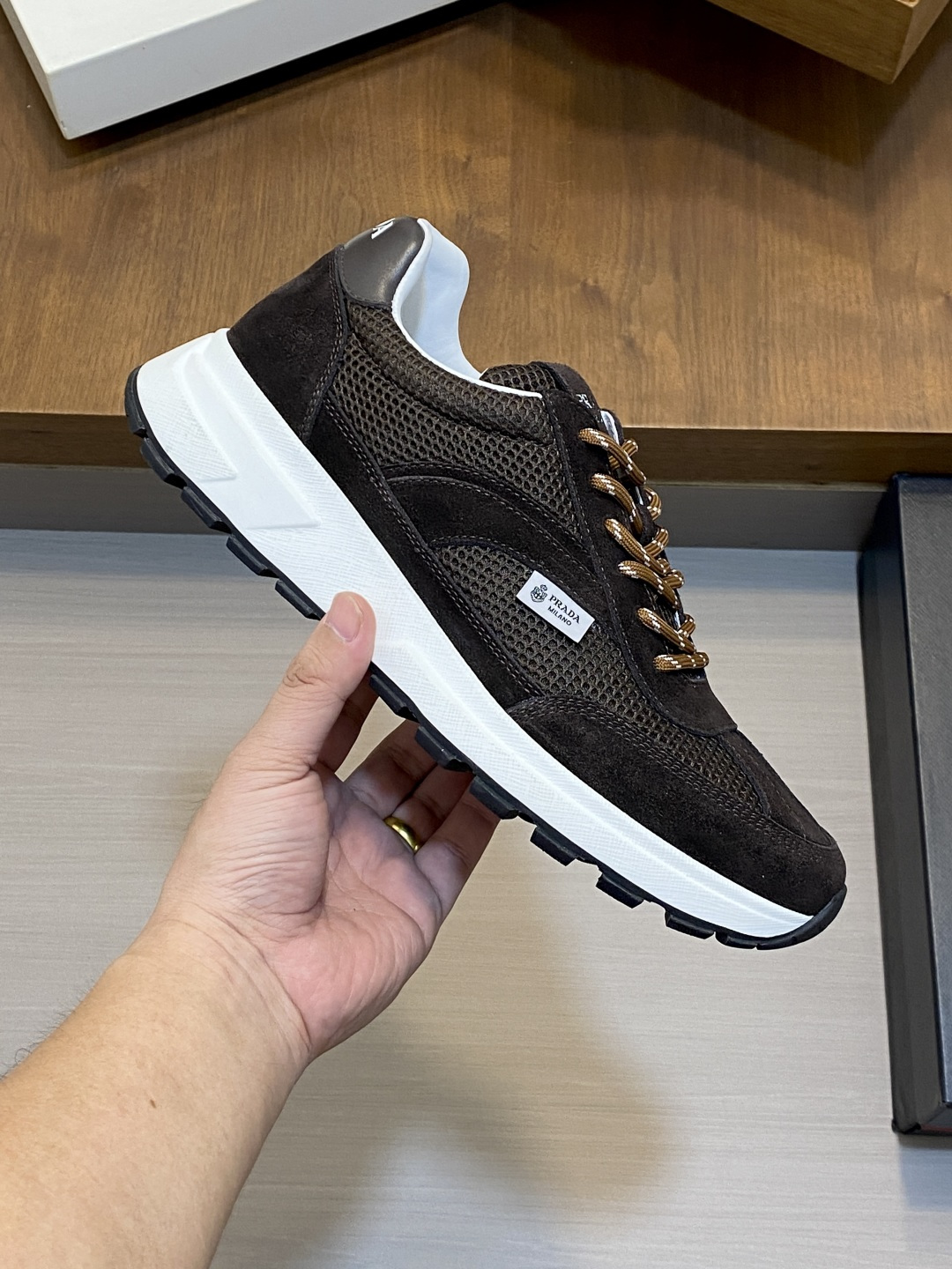 [Prada] 프라다 Montecarlo Re-Edition 몬테카를로 리에디션 레더 스니커즈 신발
