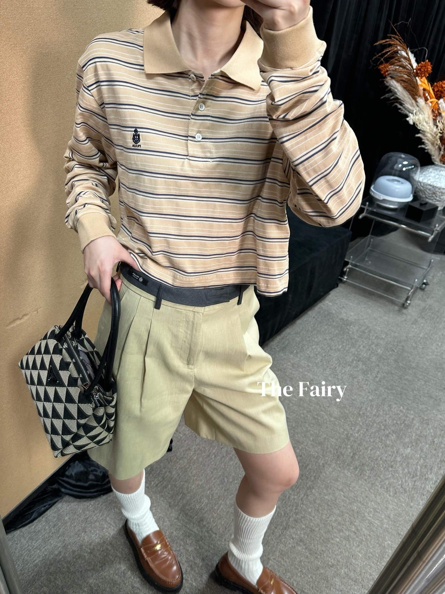 [Prada] 프라다 뉴 시즌 린넨 투톤 웨이스트 쇼츠 반바지 의류