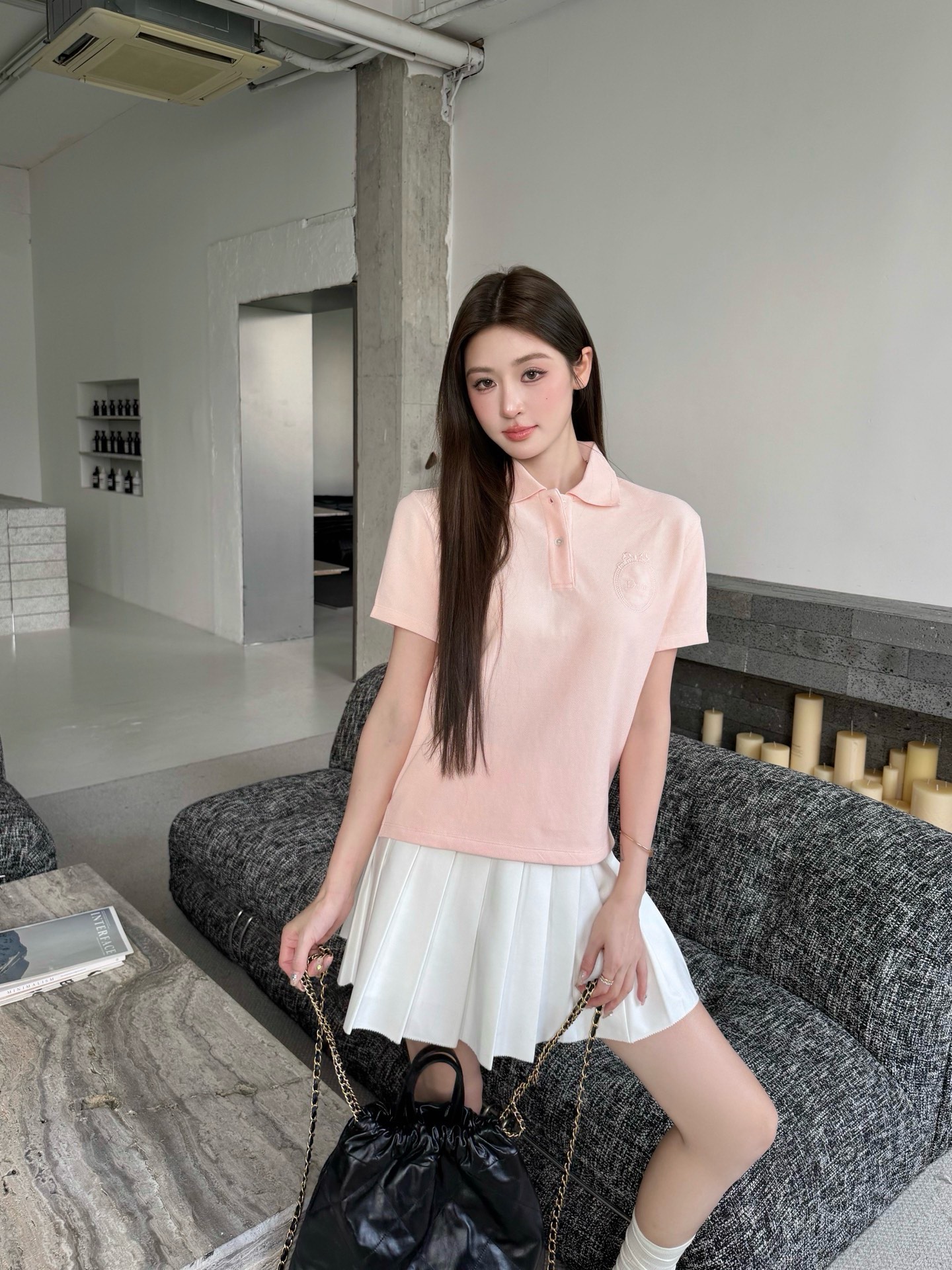 디올(DIOR) 메다이옹 자수 폴로 셔츠 상의 의류