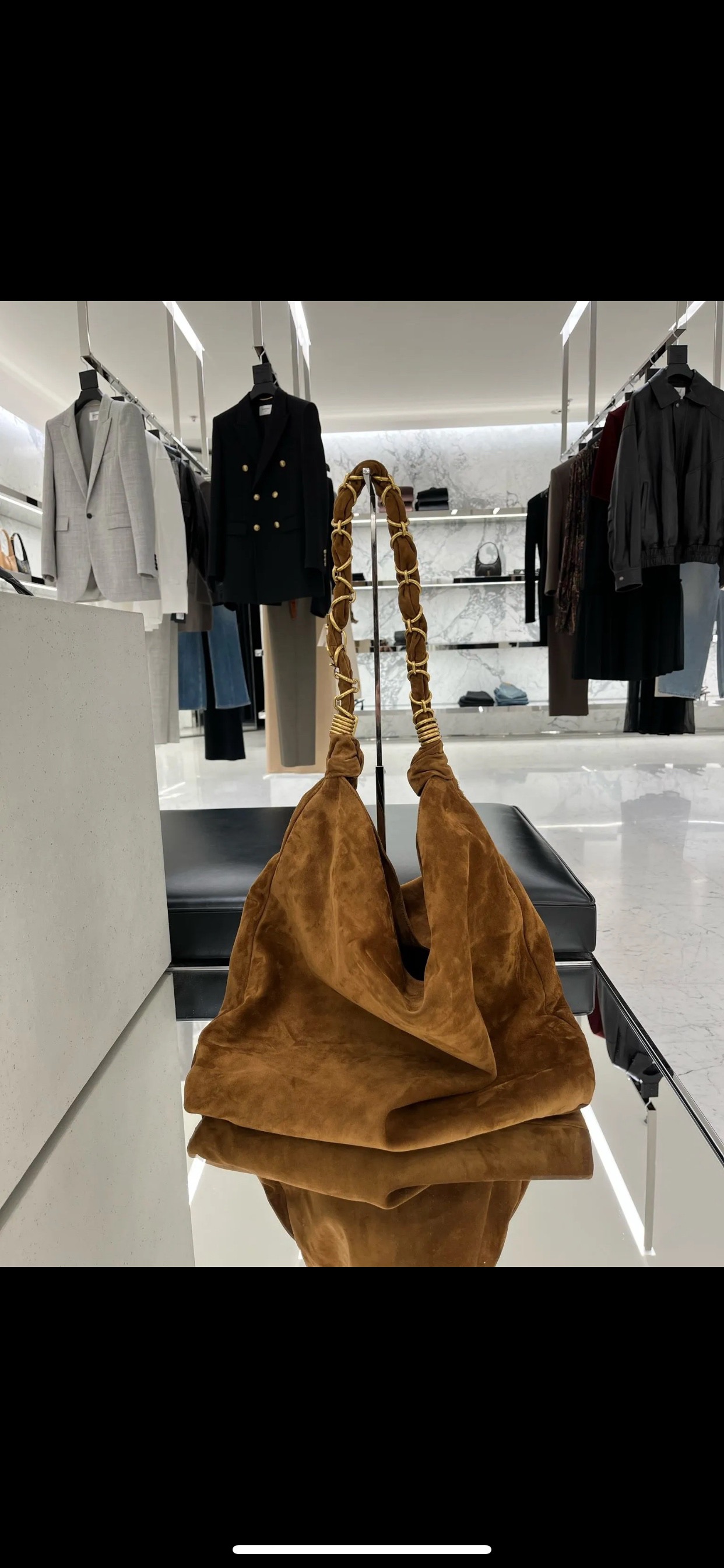 YSL 생로랑 빈티지 스웨이드 쇼퍼백 가방