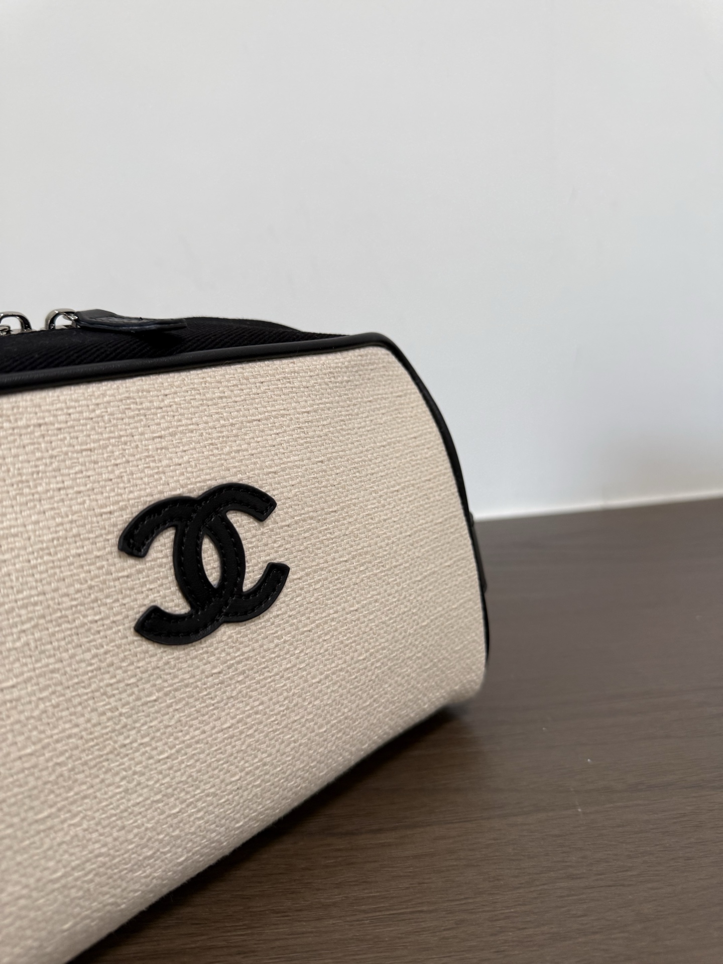 [Chanel] 샤넬 26M Coco Beach 코코 비치 캔버스 코스메틱 파우치 백 가방