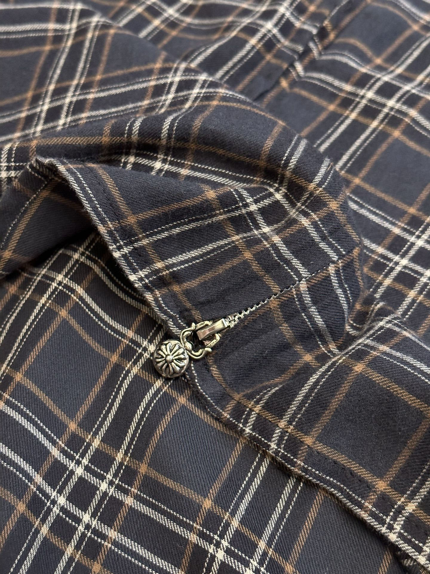 크롬하츠(CHROME HEARTS) 체크 집업 셔츠 의류