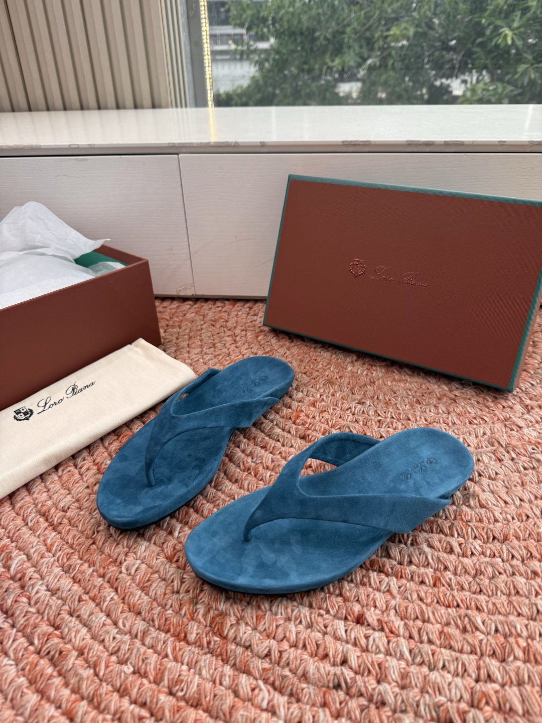 로로피아나(LORO PIANA) 잉글리시 플립플랍 쪼리 신발