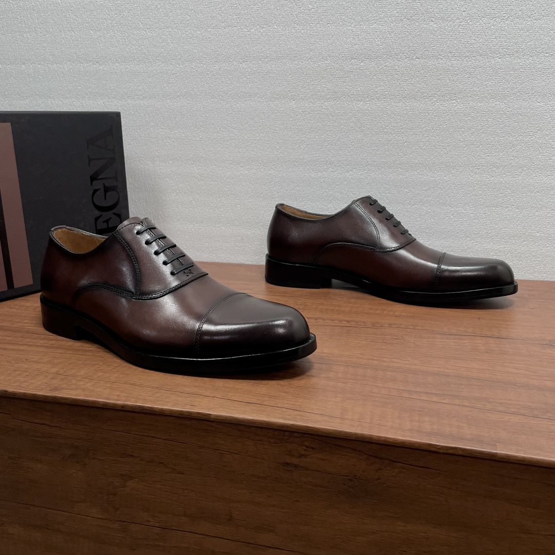 Zegna 제냐 브러쉬드 오피스 정장화 (옥스퍼드) 구두 신발
