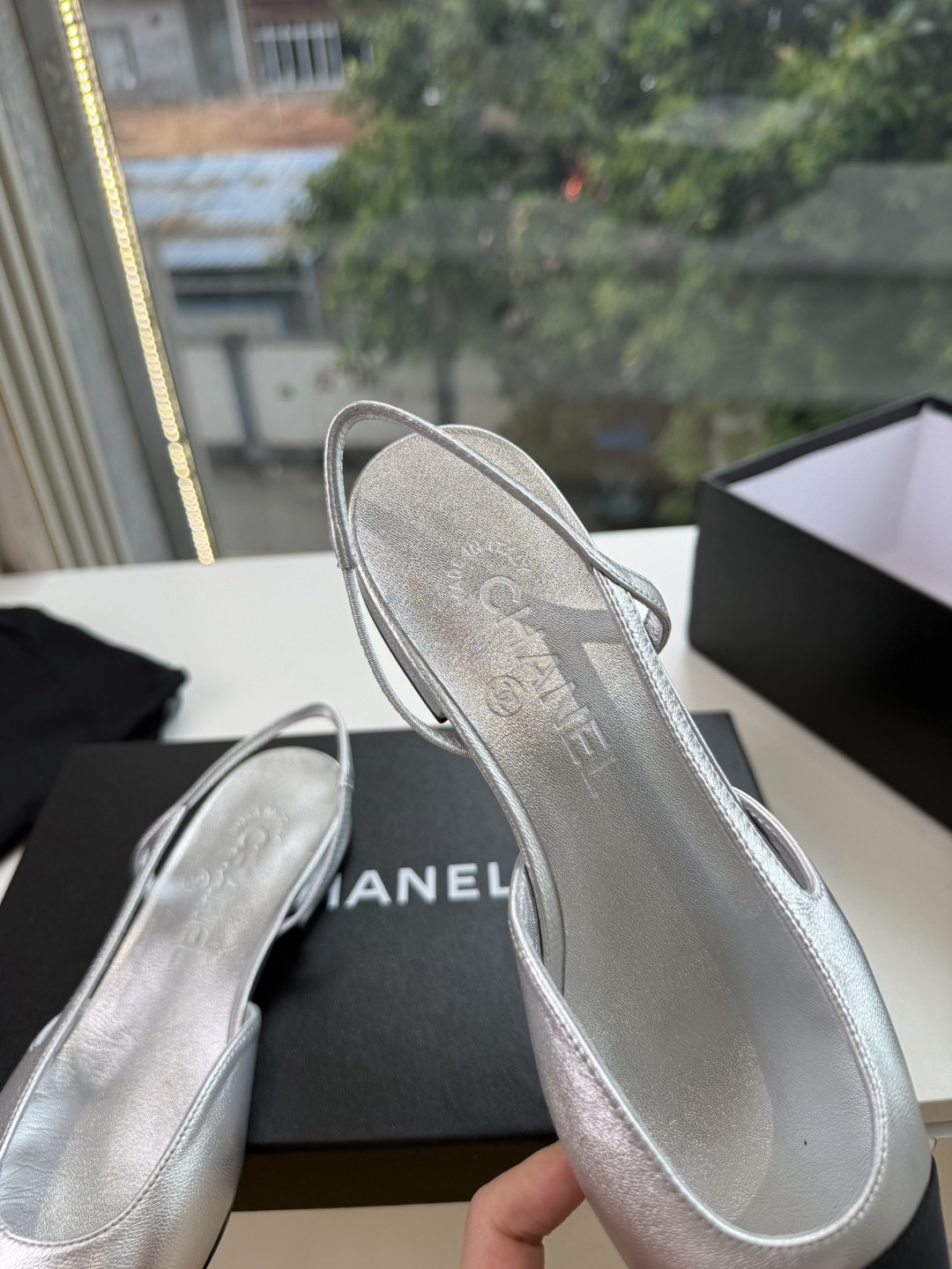 샤넬(CHANEL) 메리제인 슬링백 플랫 신발