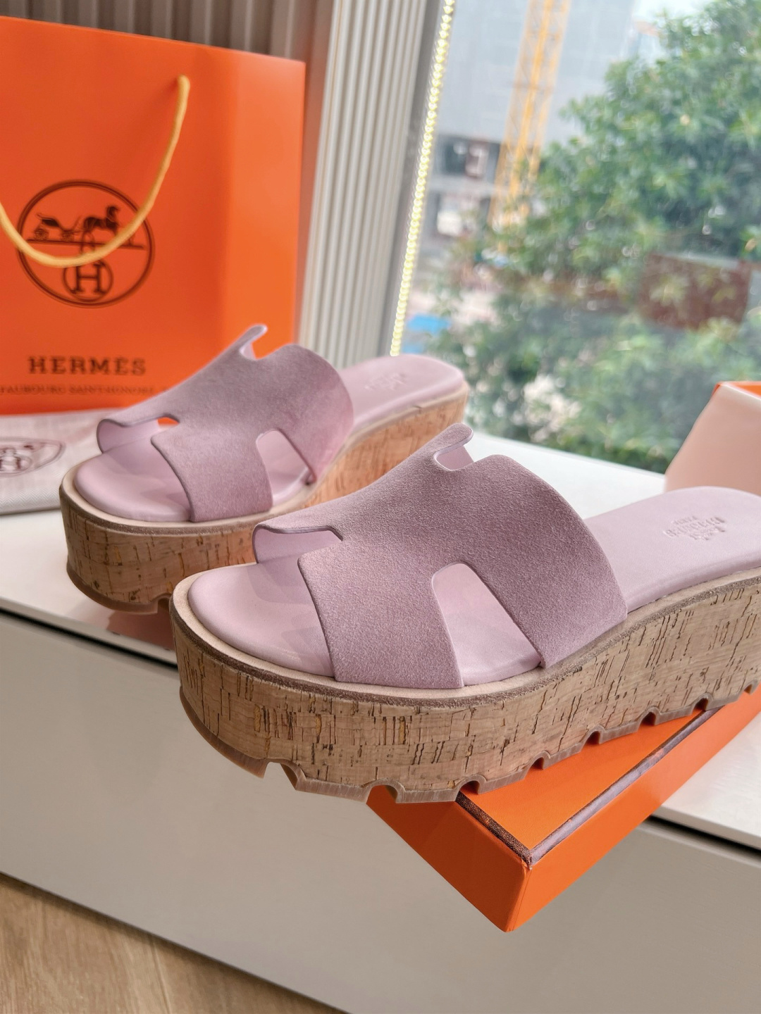 에르메스(HERMES) 웨지힐 슬리퍼 신발
