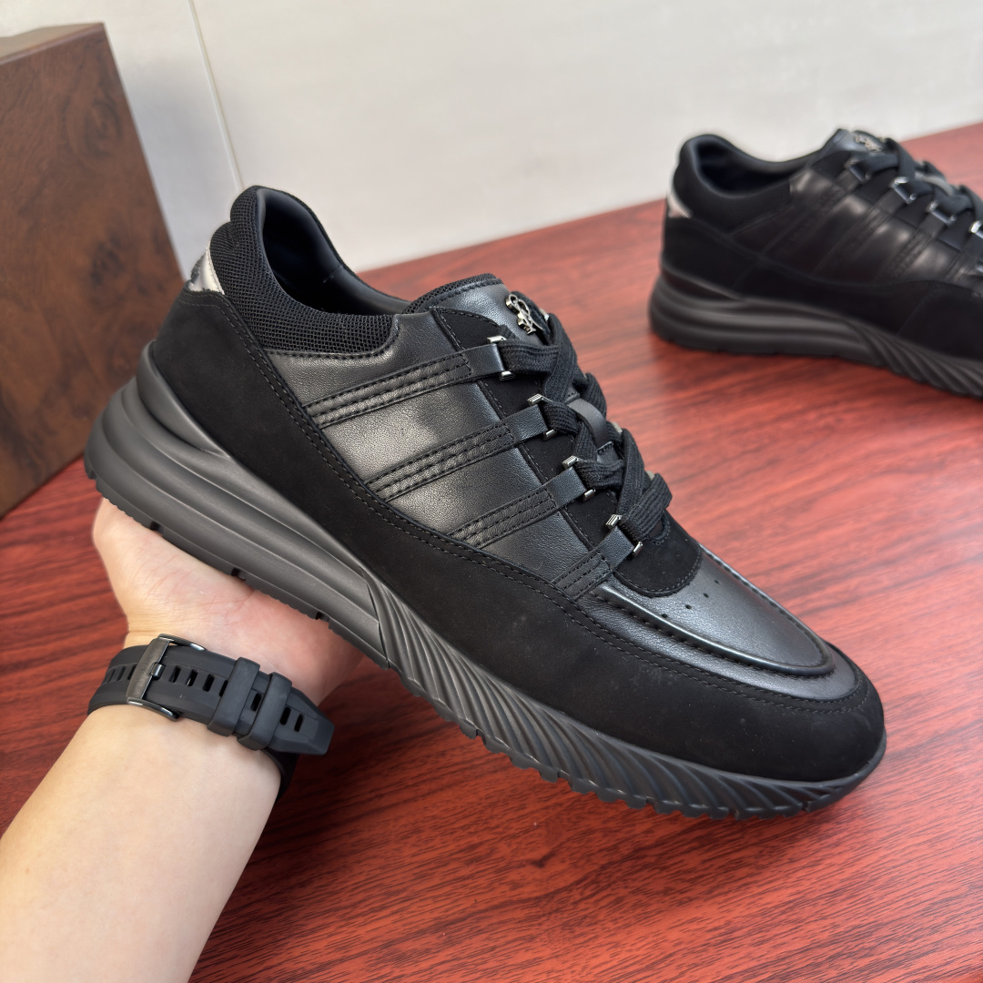 [Stefano Ricci] 스테파노 리치 누벅 & 카프스킨 콤비 스니커즈 신발