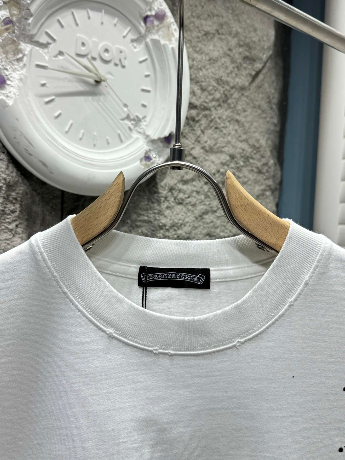 크롬하츠(CHROME HEARTS) 핸드드로잉 크로스 반팔 티셔츠 상의 의류