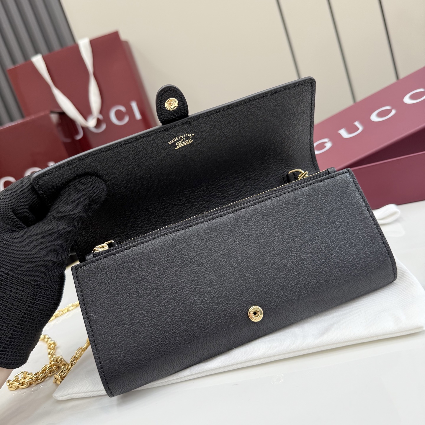[Gucci] 구찌 26SS Jackie 재키 1961 레더 체인 월렛 (WOC) 지갑