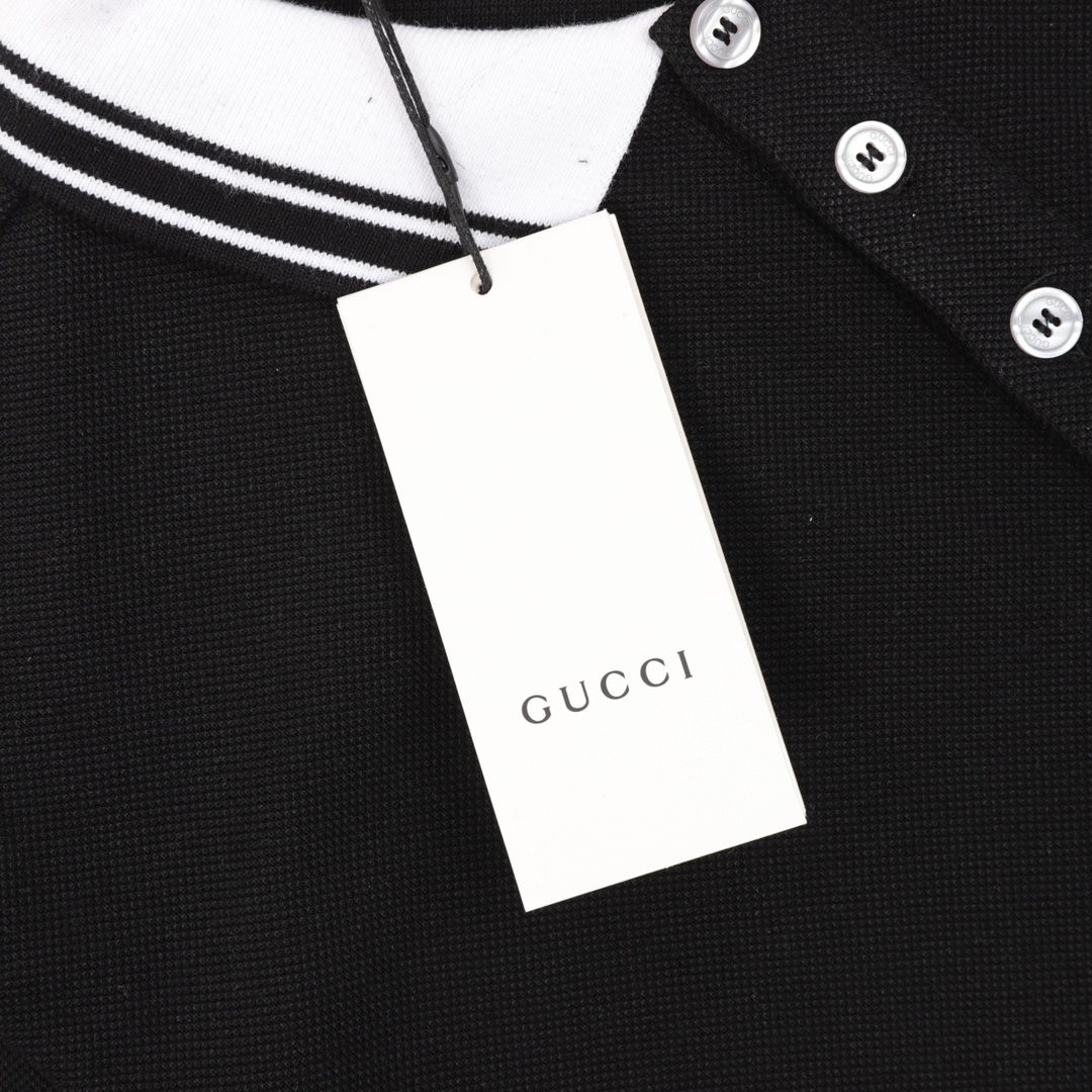 구찌(GUCCI) 자수 배색 피케 폴로셔츠 상의 의류