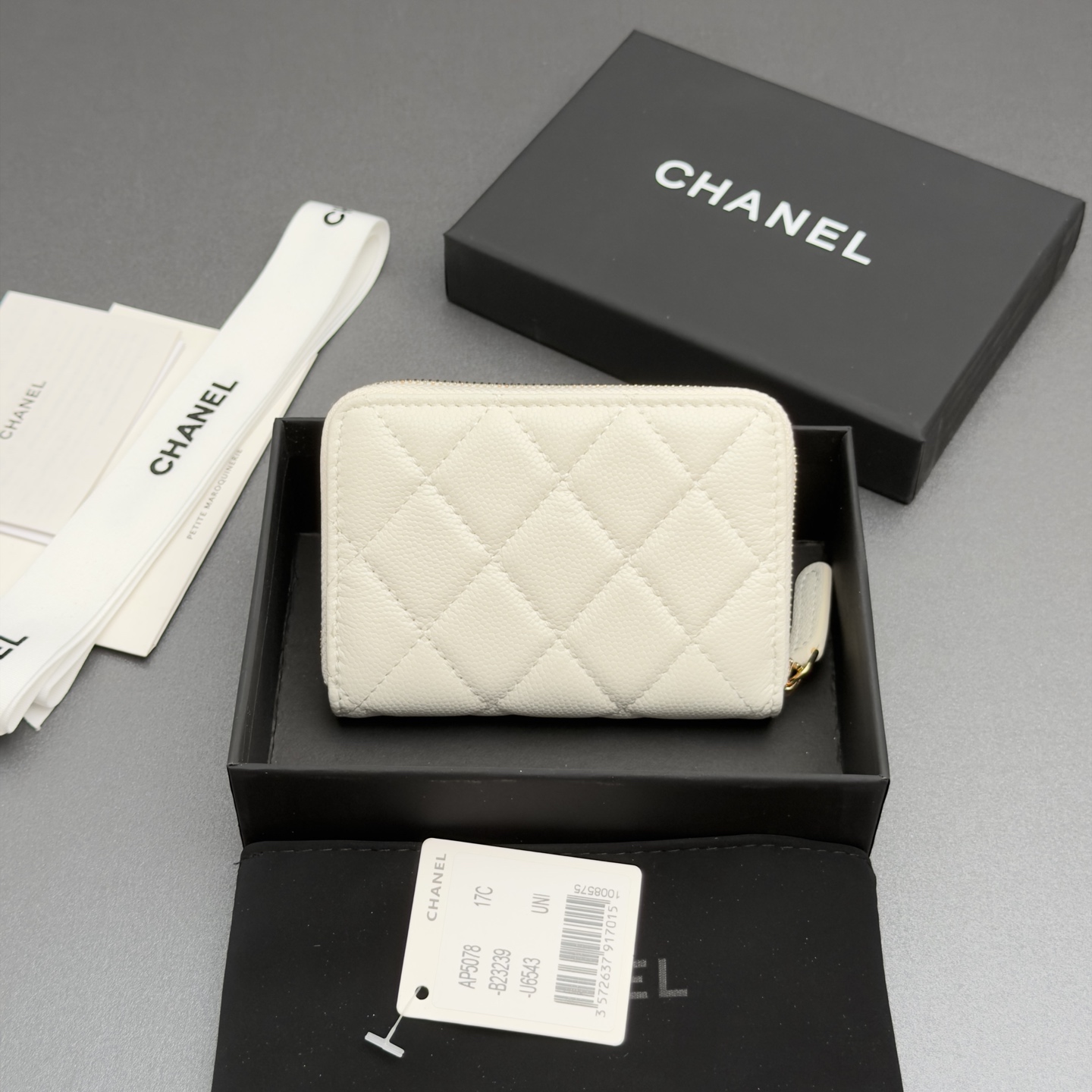 [Chanel] 샤넬 26SS 캐비어 멀티 젬스톤 미니 지퍼 코인 퍼스 지갑