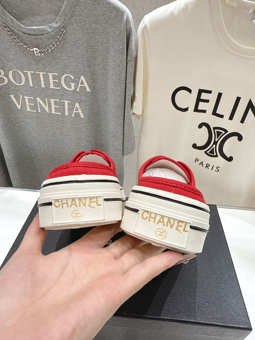 샤넬(CHANEL) 캔버스 뮬 스니커즈 신발