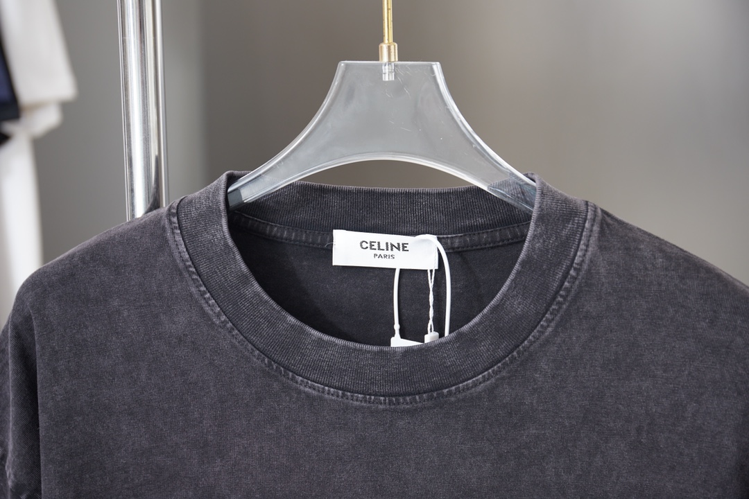 셀린느(CELINE) 빈티지 로고 프린팅 반팔 티셔츠 상의 의류