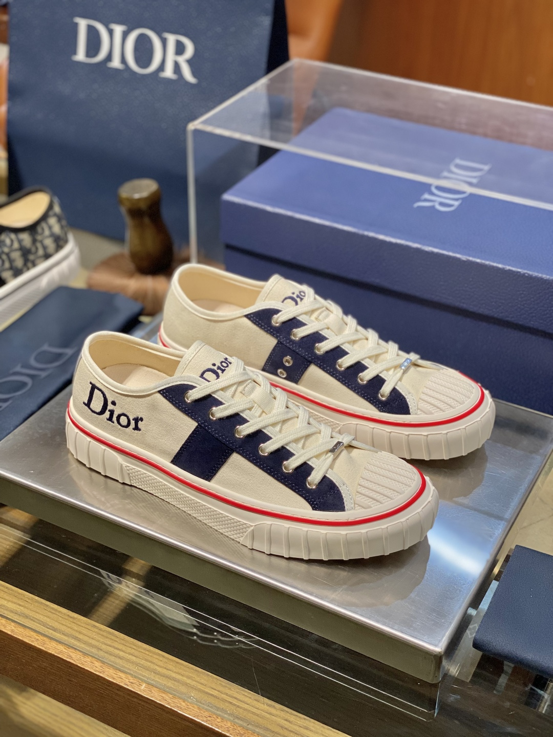 [Dior] 디올 후퍼(Hooper) 로우탑 캔버스 스니커즈 신발