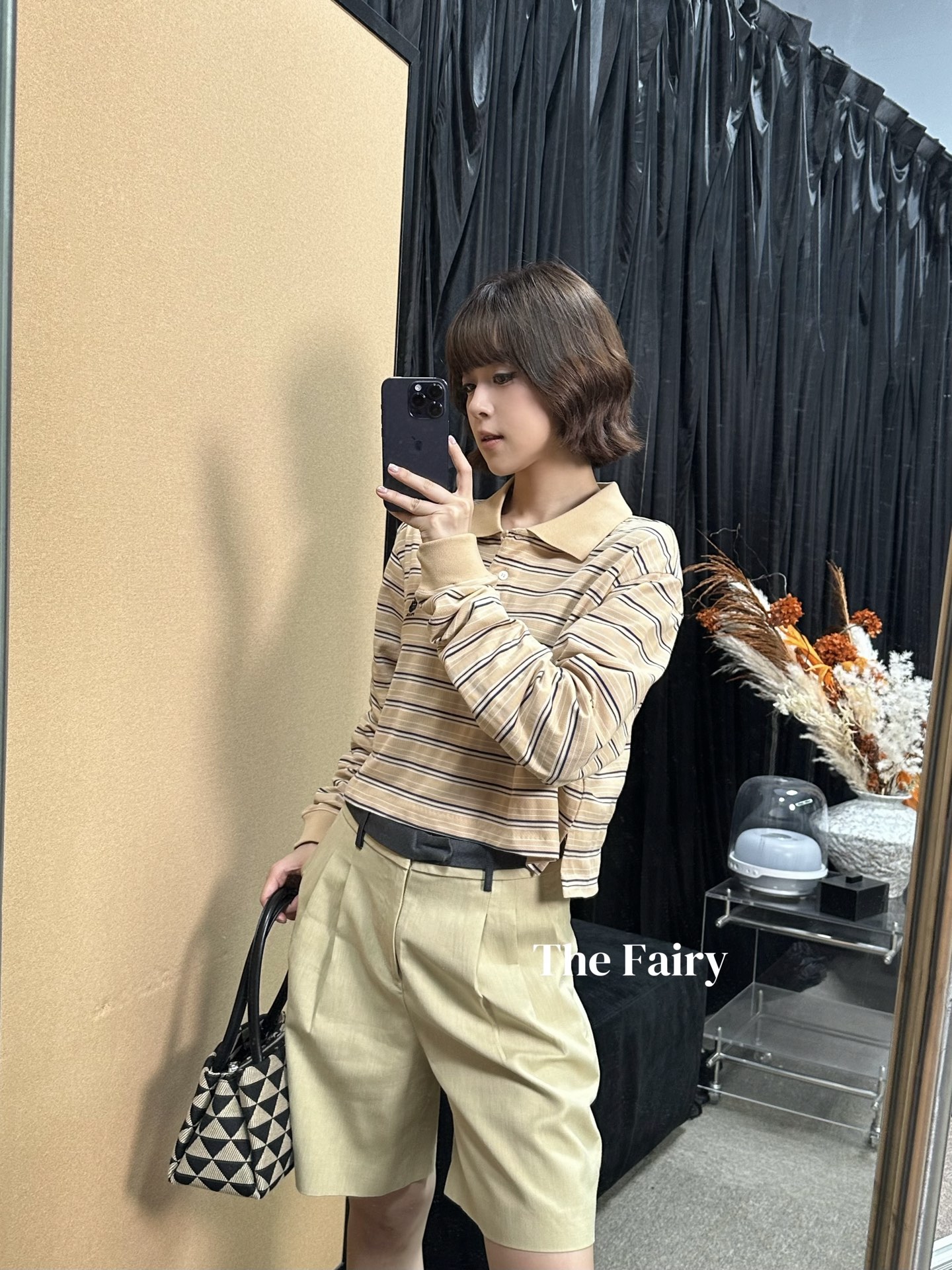 [Prada] 프라다 뉴 시즌 린넨 투톤 웨이스트 쇼츠 반바지 의류