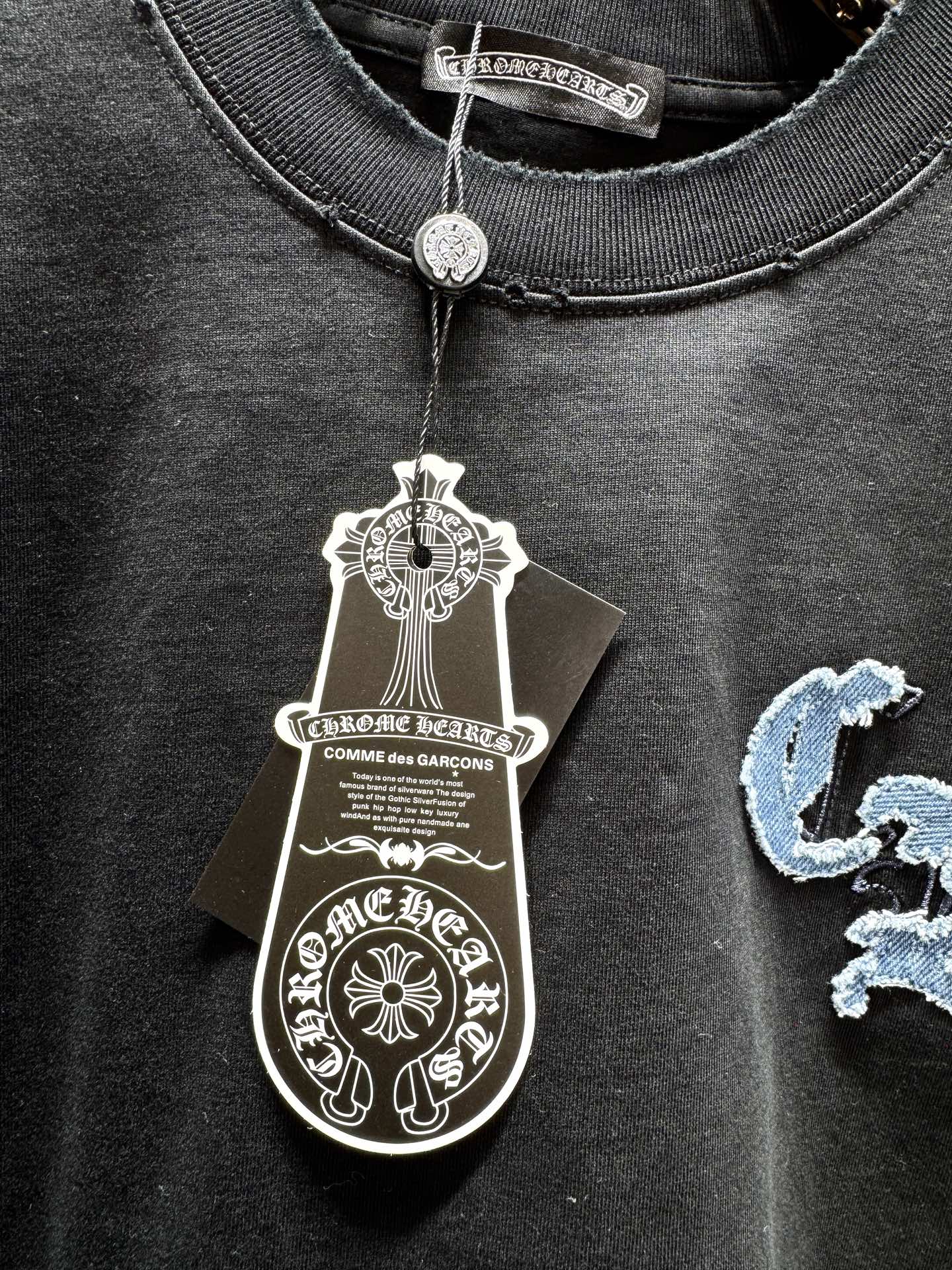 크롬하츠(CHROME HEARTS) 아플리케 자수 반팔 티셔츠 상의 의류