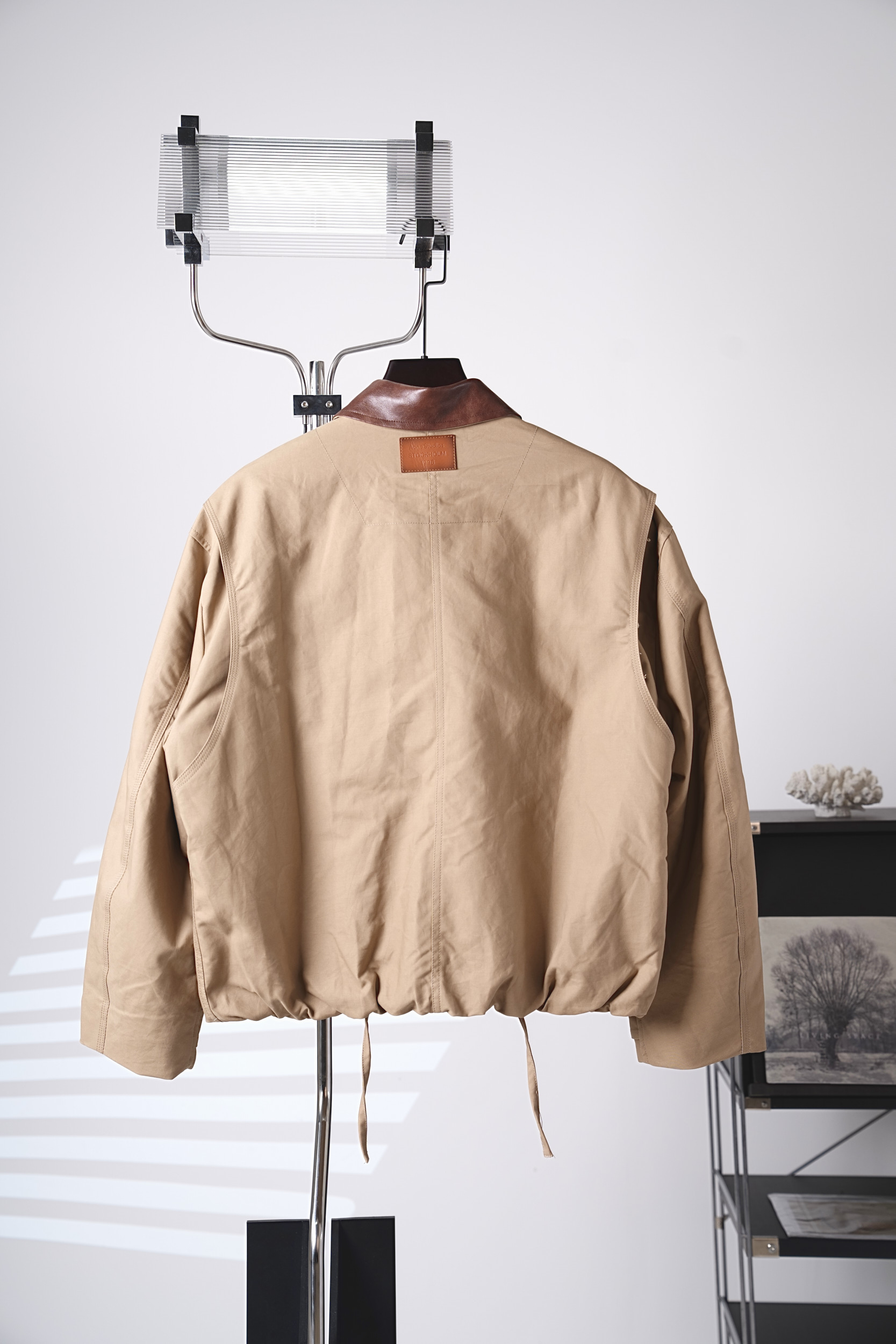 아크네(Acne studios) 레더 로고 트윌 재킷 상의 의류