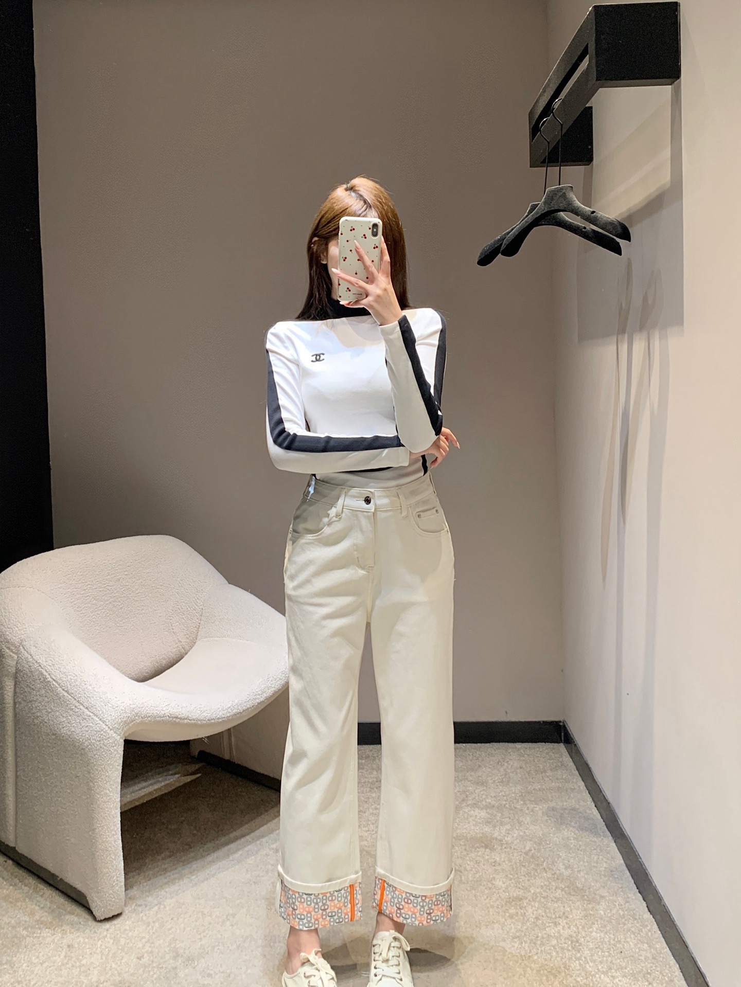 [Hermès] 에르메스 26SS 샹달 프린팅 롤업 데님 팬츠 바지 의류