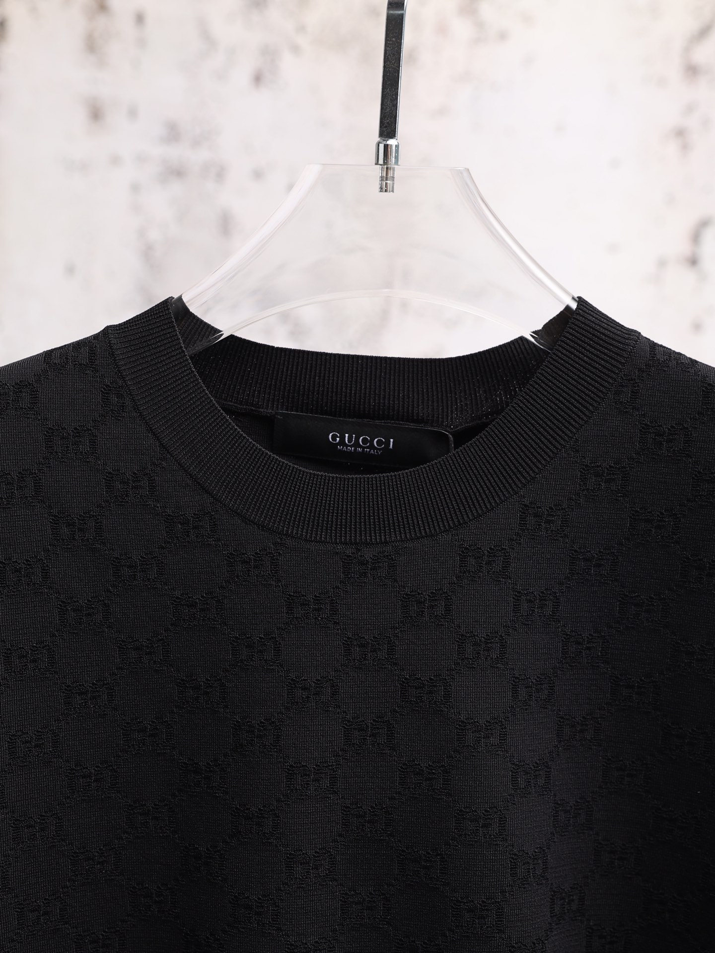 구찌(GUCCI) 자카드 크루넥 반팔 니트 상의 의류