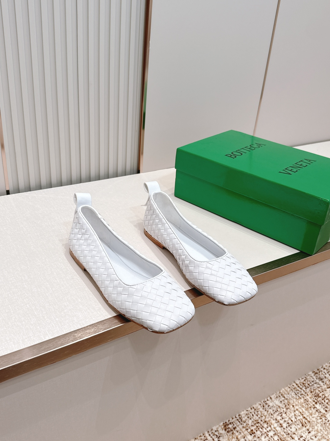 보테가 베네타(BOTTEGA VENETA) 위빙 메리제인 플랫 발레 슈즈 신발