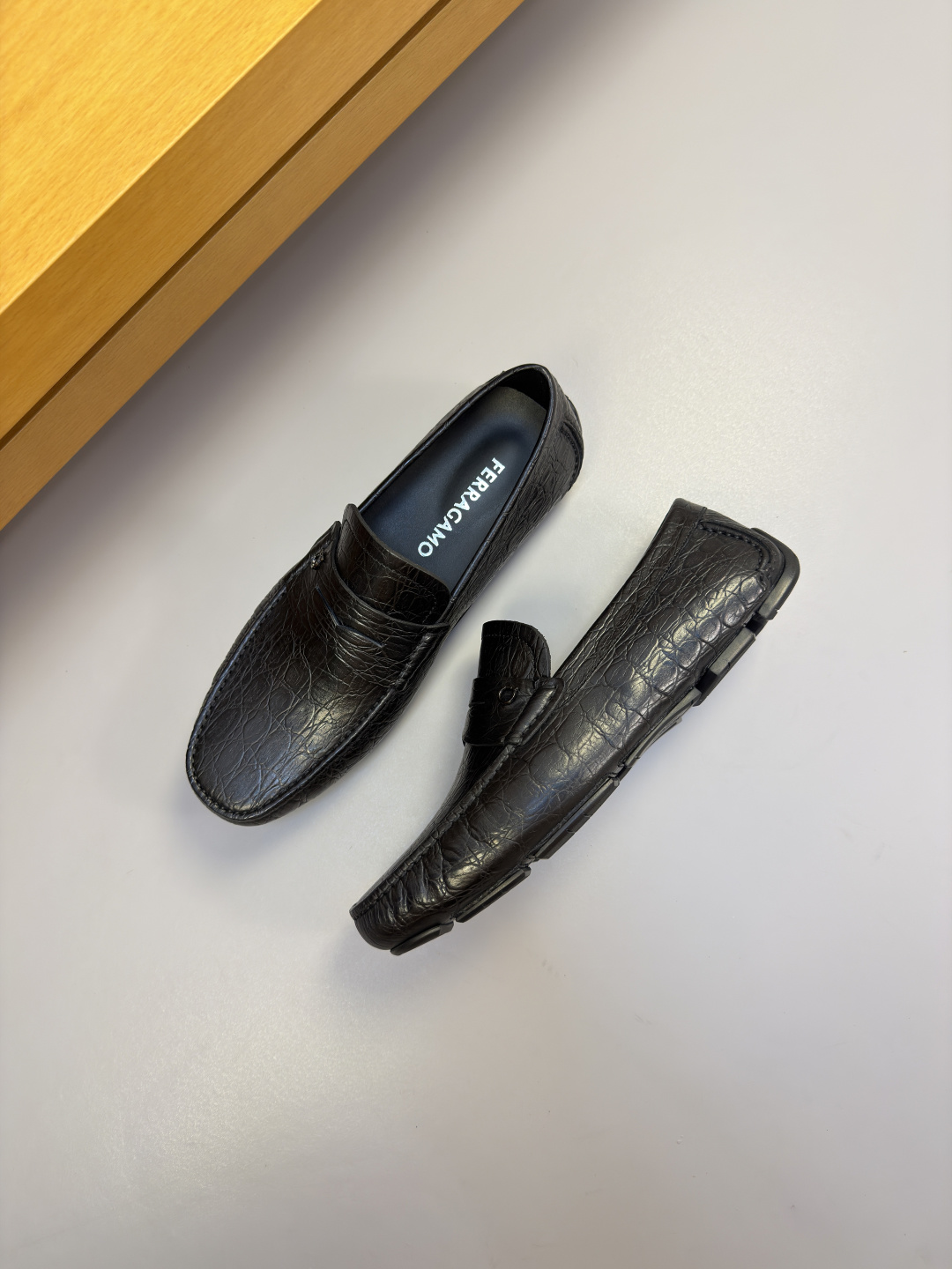 Ferragamo 페라가모 스톤 패턴 정장화 로퍼 구두 신발