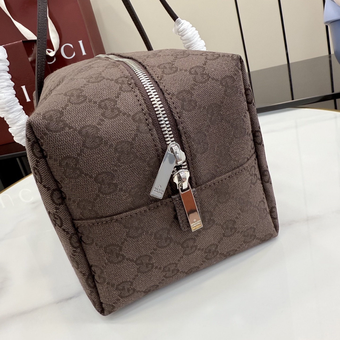 [Gucci] 구찌 (Generation) GG 캔버스 보스턴백 (다크 브라운) 가방