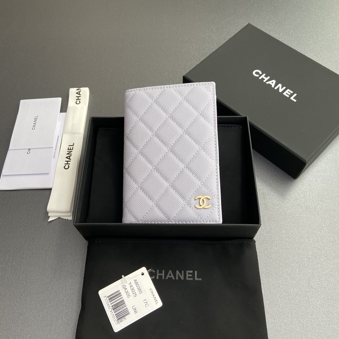 [Chanel] 샤넬 램스킨 퀼팅 패스포트 홀더/여권 지갑