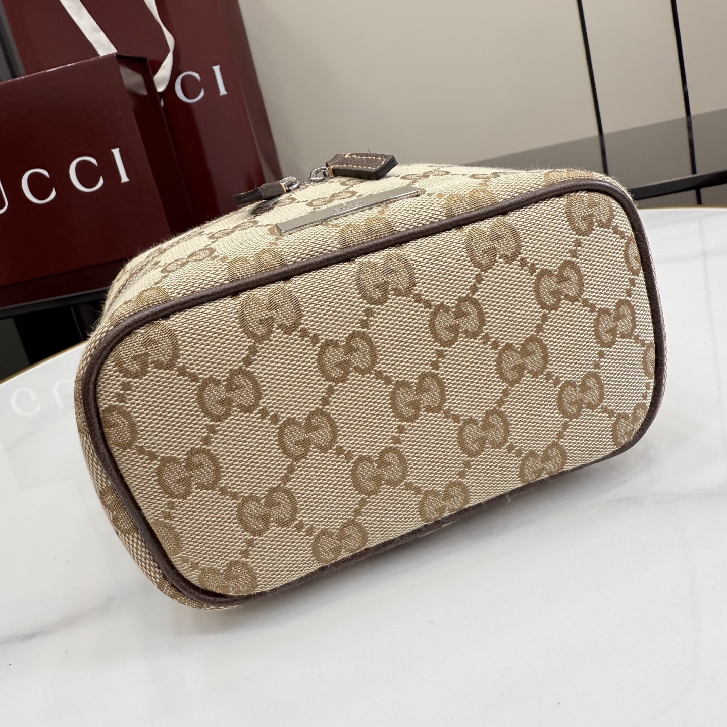 [Gucci] 구찌 Primavera 프리마베라 태그(Tag) GG 캔버스 탑 핸들 미니 백 가방