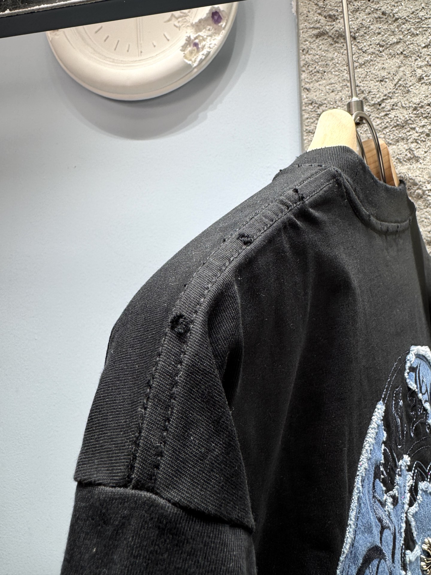 크롬하츠(CHROME HEARTS) 아플리케 자수 반팔 티셔츠 상의 의류