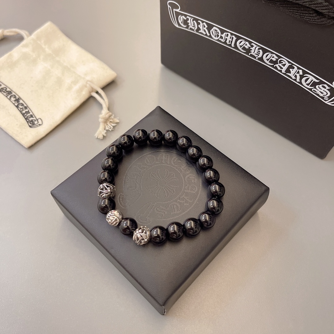 크롬하츠(CHROME HEARTS) 빈티지 크로스 비즈 팔찌 악세사리