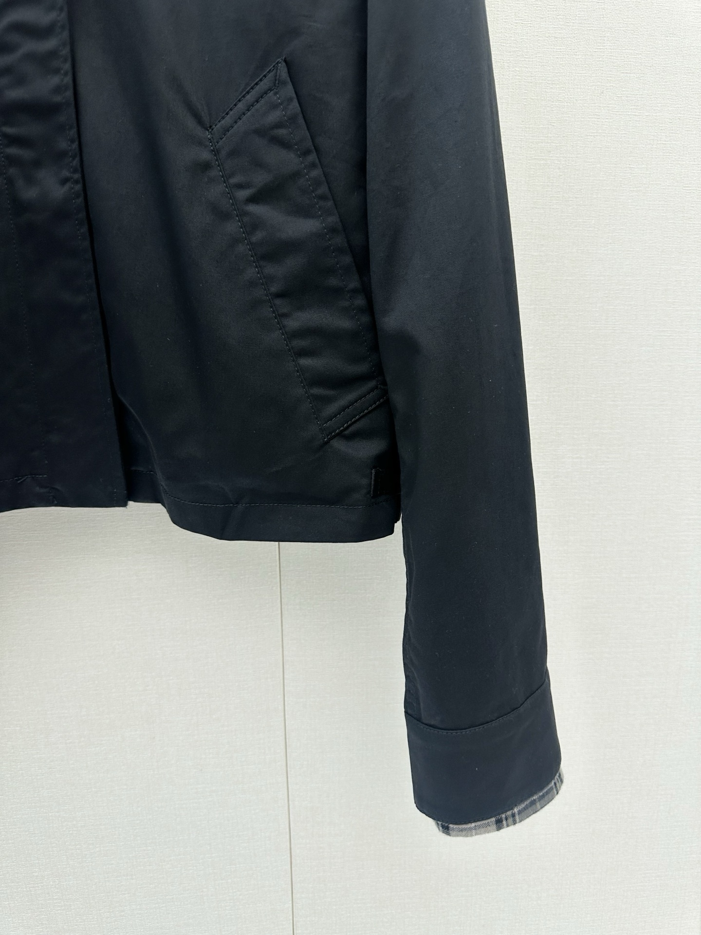 아크네(Acne studios) 체크 페이크 레이어드 크롭 재킷 상의 의류