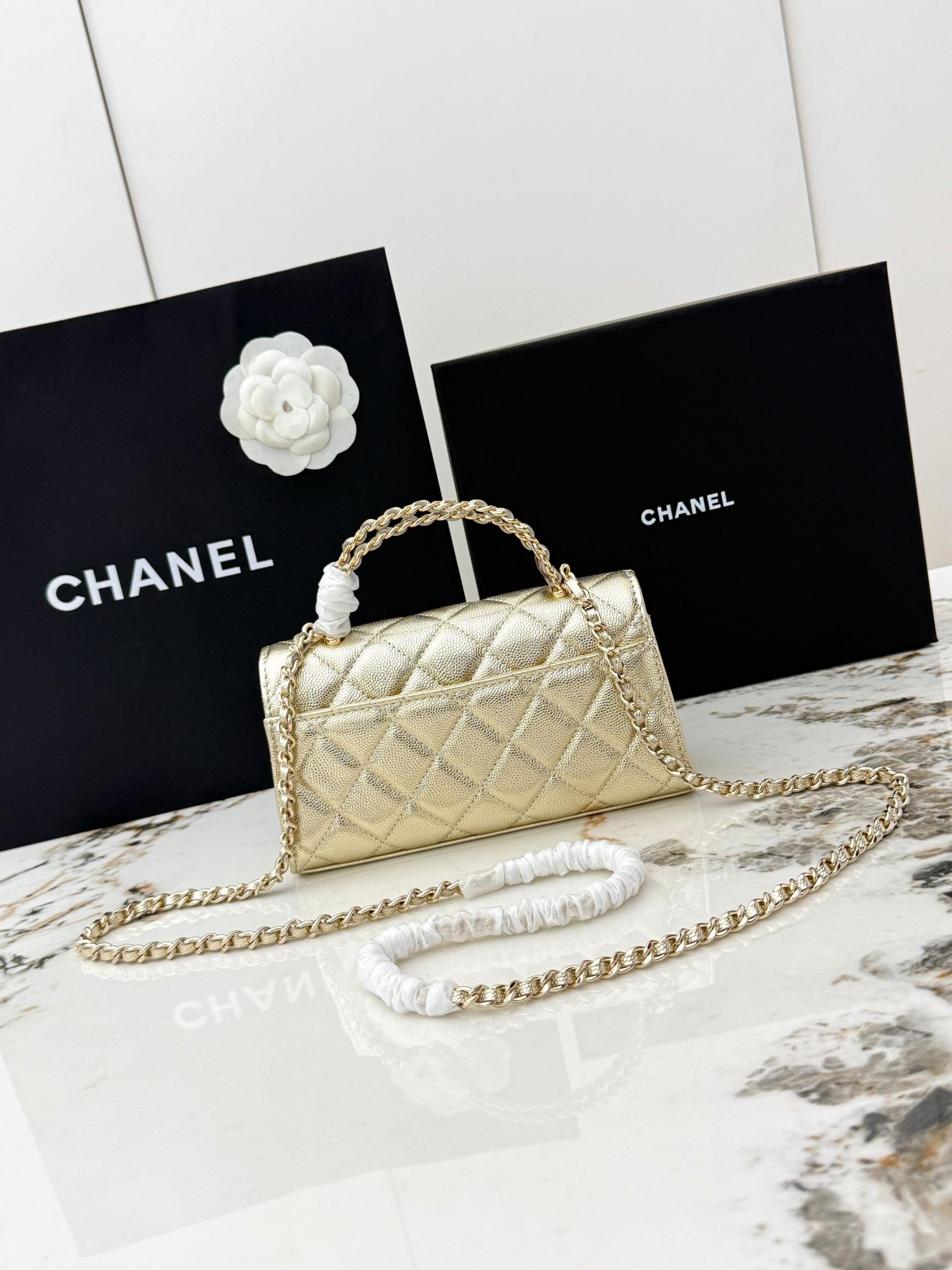 Chanel 25S 샤넬 캐비어 카우레더 Kelly 핸들백 가방